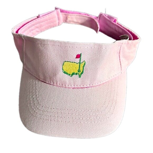 Masters Ladies Golf Visor Pale Pink Augusta National Logo Adjustable EUC - Picture 1 of 6